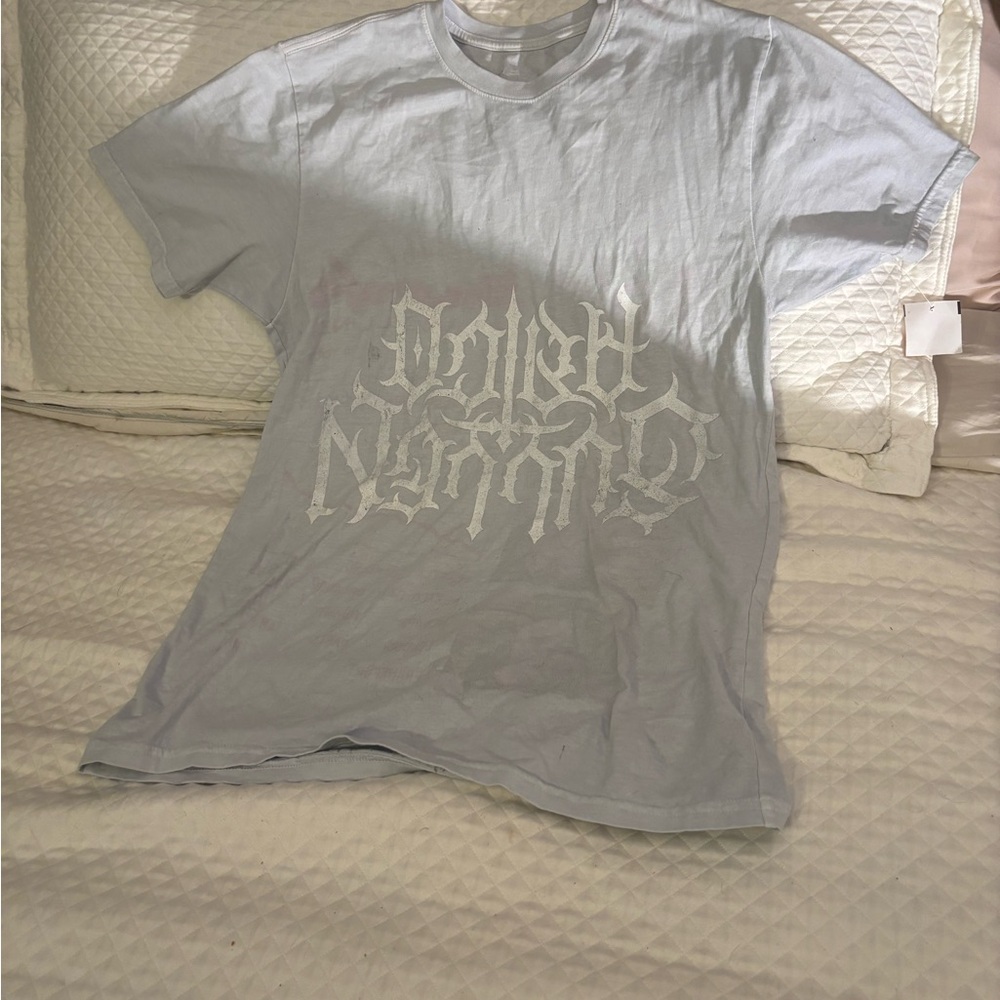 Reversible Women’s/Men's Pale Blue Graphic Short Sleeve Tee - Unbranded
